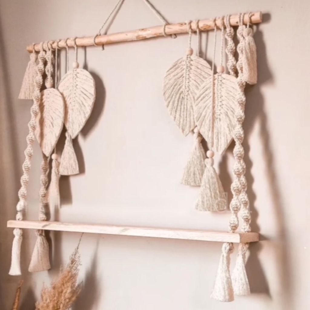 فروش اینترنتی شلف دیوار مکرومه بافی مدل رویا