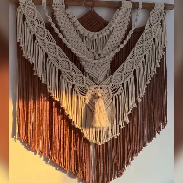 دیوار کوب مکرومه بافی مدل سلطنتی