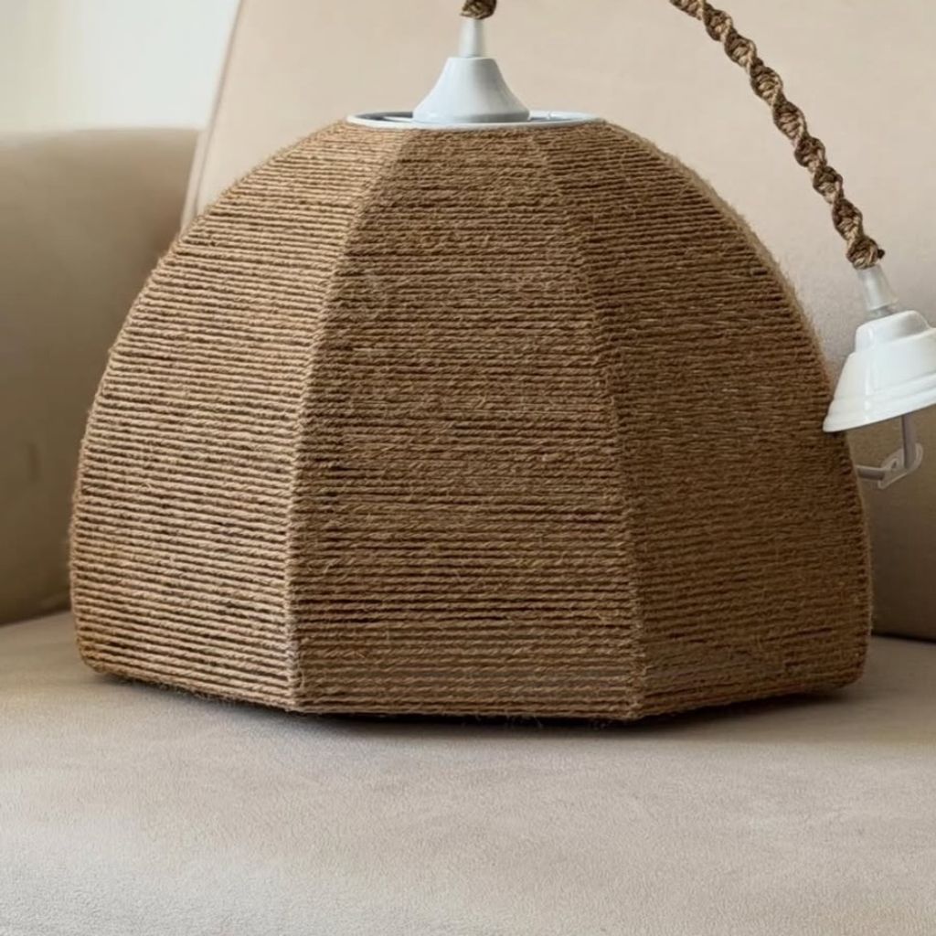 خرید اینترنتی لوستر مکرومه بافی مدل کنف