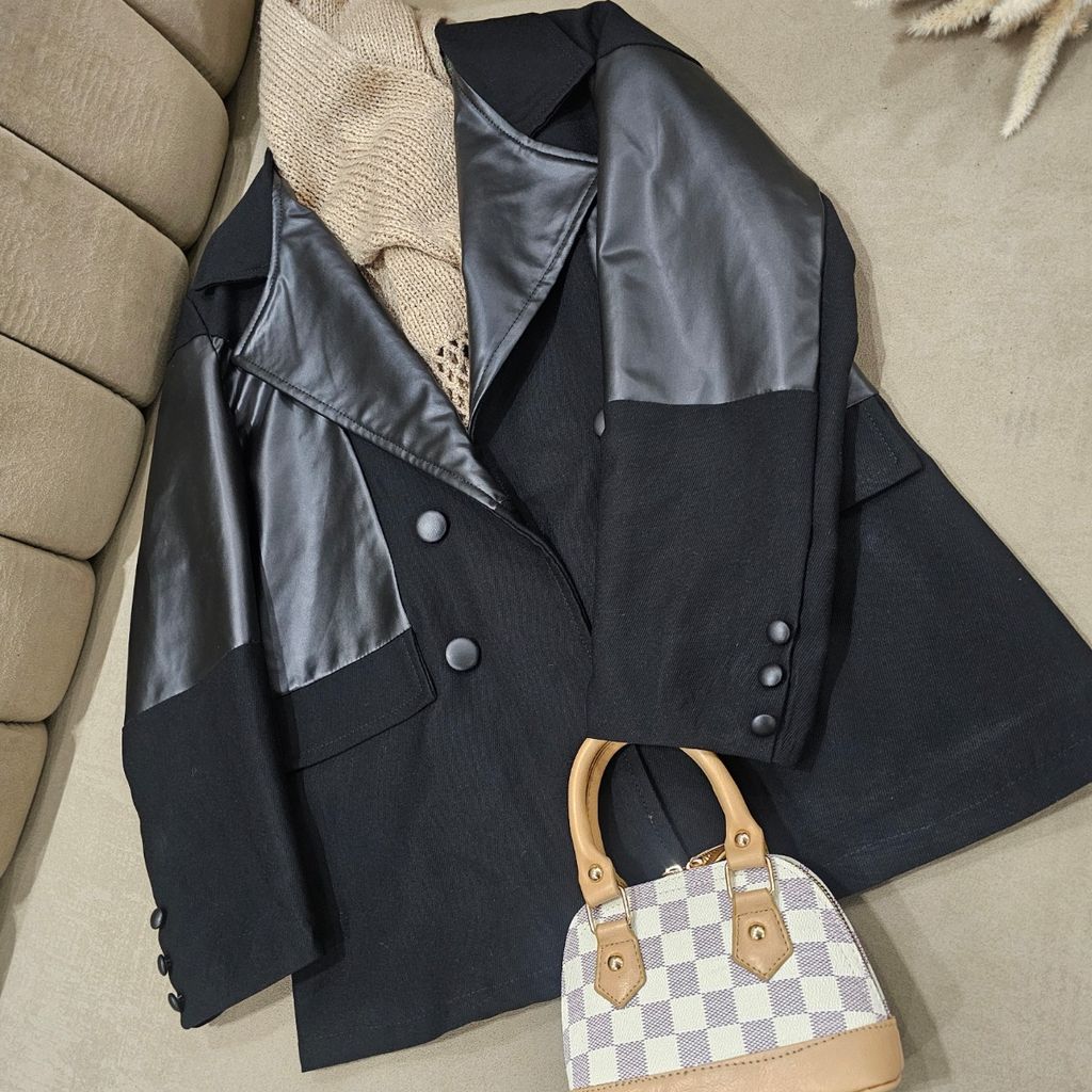 خرید آنلاین کت مزونی آستردار خرجکار چرم