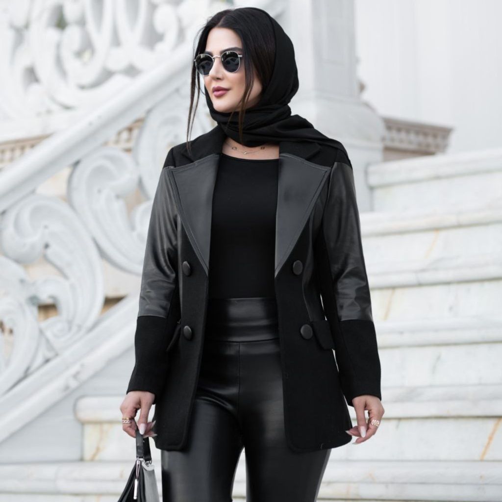 خرید اینترنتی کت مزونی آستردار خرجکار چرم