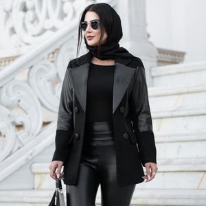 خرید اینترنتی کت مزونی آستردار خرجکار چرم