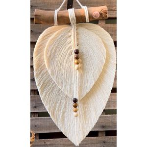 دیوارکوب دو برگ مکرومه بافی مدل رعنا