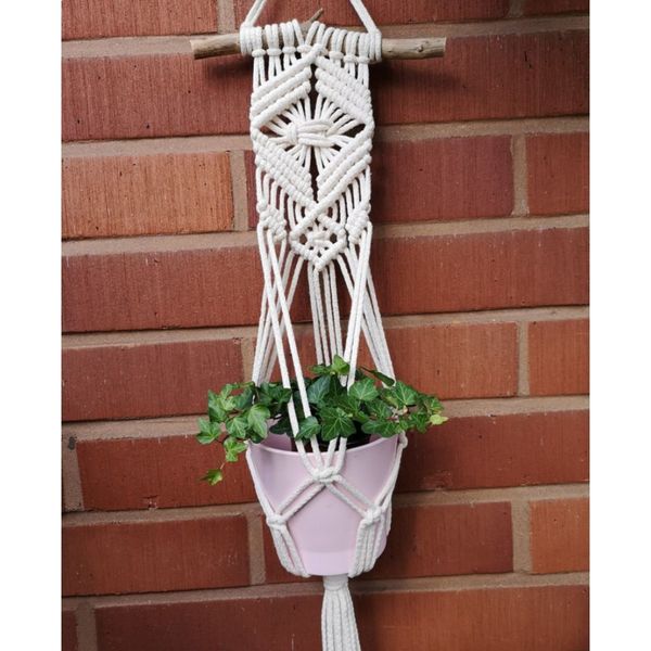 آویز گلدان مکرومه مدرن زیبا