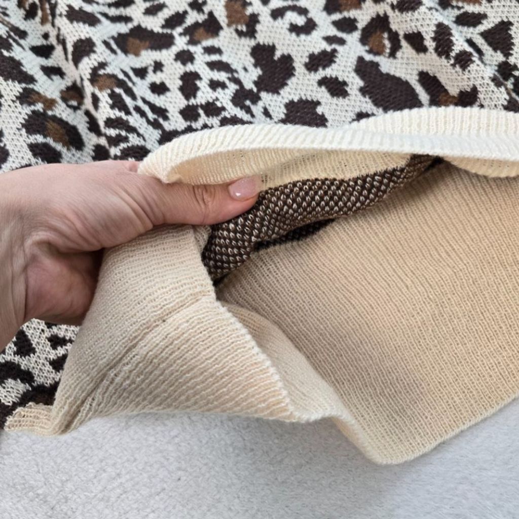 قیمت ارزان بلوز بافت پلنگی