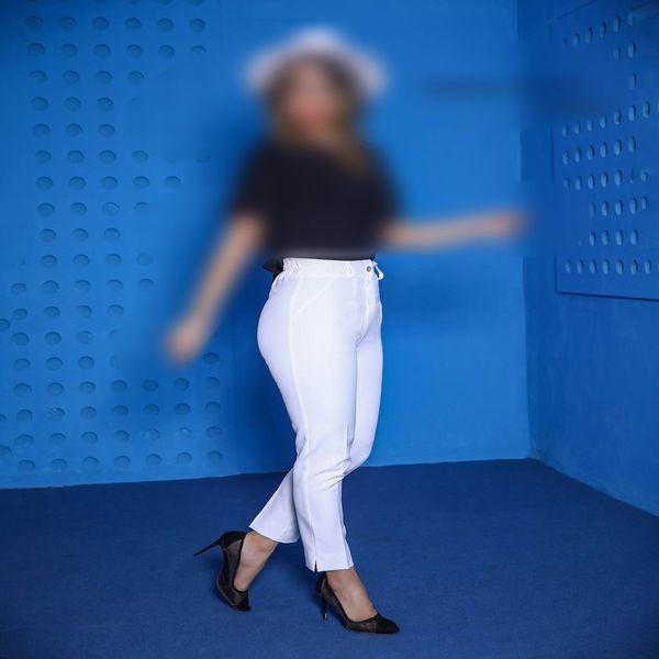 شلوار زنانه مازراتی مام فیت بغل چاکدار