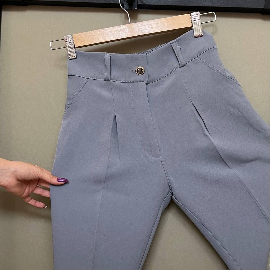 خرید اینترنتی قیمت شلوار زنانه مازراتی مام فیت بغل چاکدار