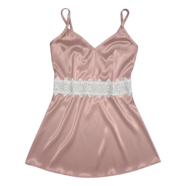 لباس خواب ساتن ابریشم زنانه مدل نازگل کد 02