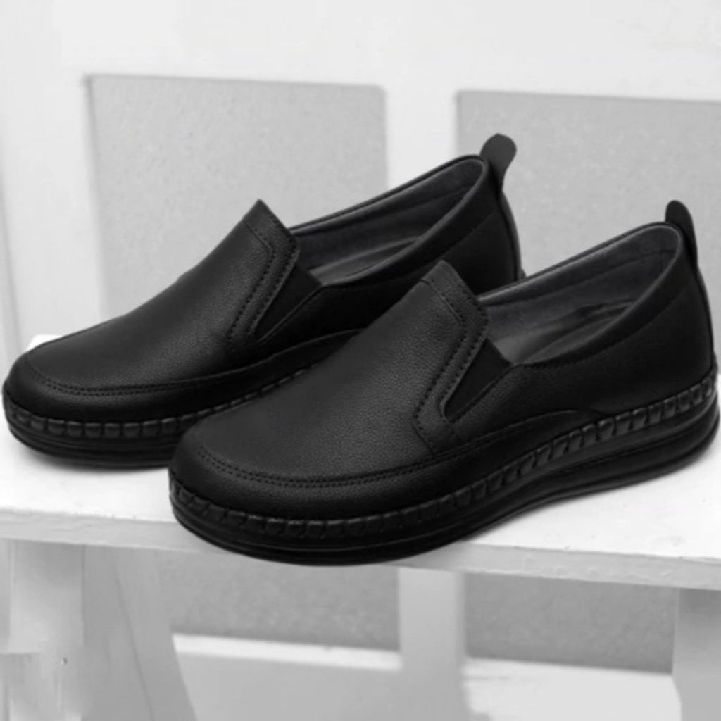 قیمت ارزان کفش زنانه مدل گلبهار کفی طبی و خارپاشنه رنگ مشکی