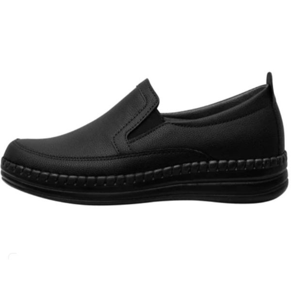 کفش زنانه مدل گلبهار کفی طبی و خارپاشنه رنگ مشکی