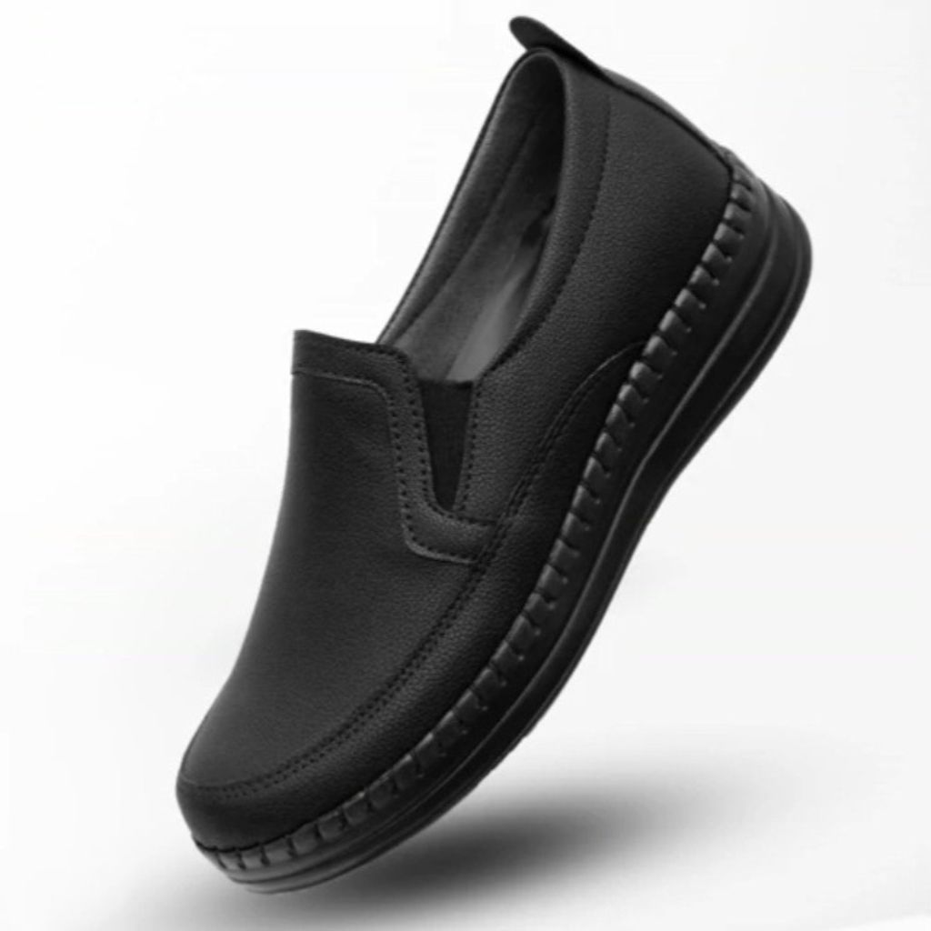 قیمت ارزان کفش زنانه مدل گلبهار کفی طبی و خارپاشنه رنگ مشکی