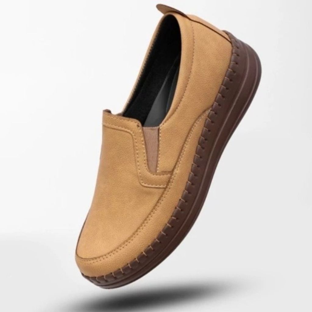 فروش اینترنتی کفش زنانه مدل گلبهار کفی طبی و خارپاشنه رنگ کرم