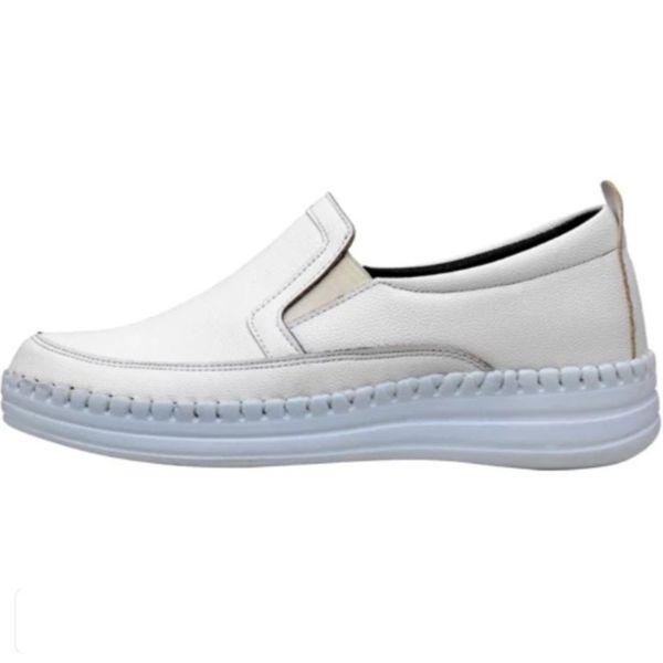 کفش زنانه مدل گلبهار کفی طبی و خارپاشنه رنگ سفید