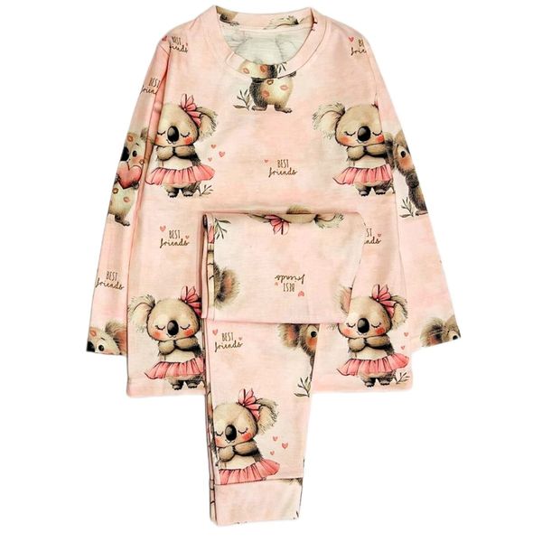 ست بلوز و شلوار کوالا قلبی مناسب 7 تا 15 سال کد 3009