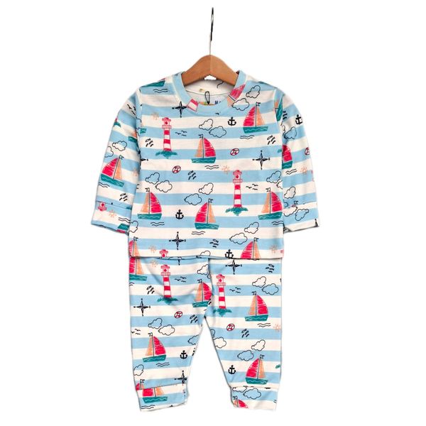 ست بلوز و شلوار قایق کد 2045