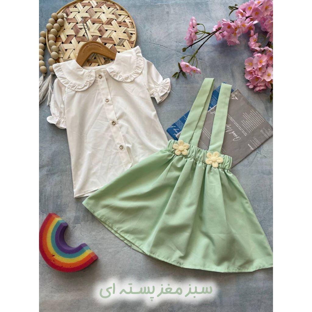 خرید اینترنتی شومیز دامن ساس بندی دوگل کد 6006