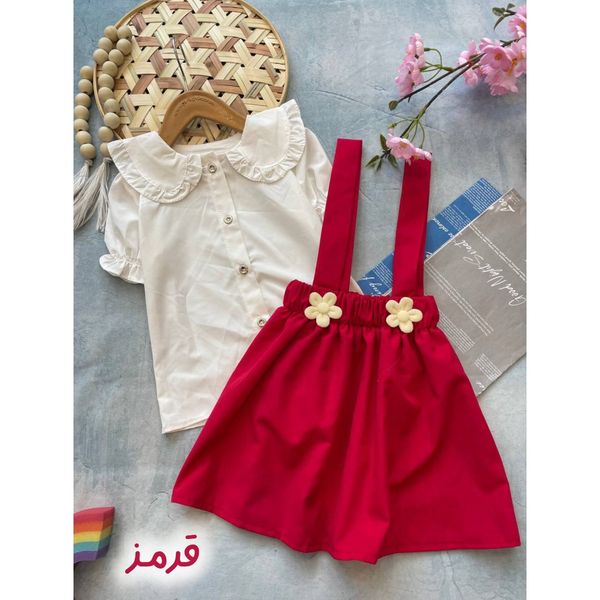 شومیز دامن ساس بندی دوگل کد 6006