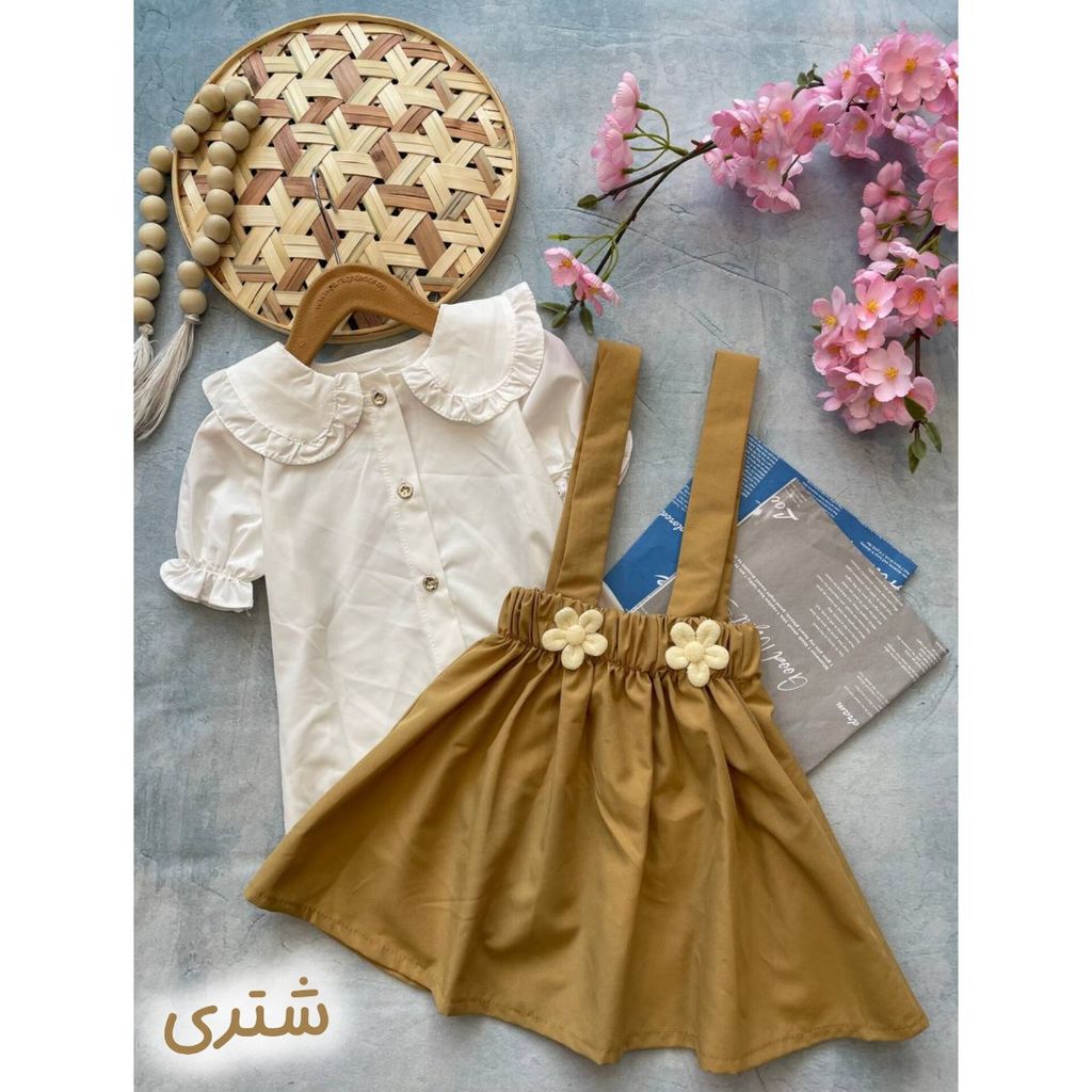 قیمت ارزان شومیز دامن ساس بندی دوگل کد 6006