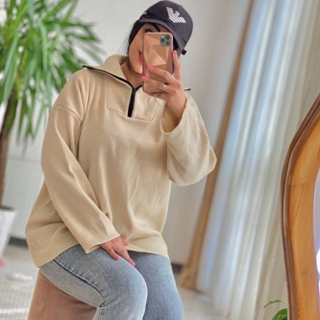 فروش اینترنتی بافت ترند زیپ اسپرت نورا