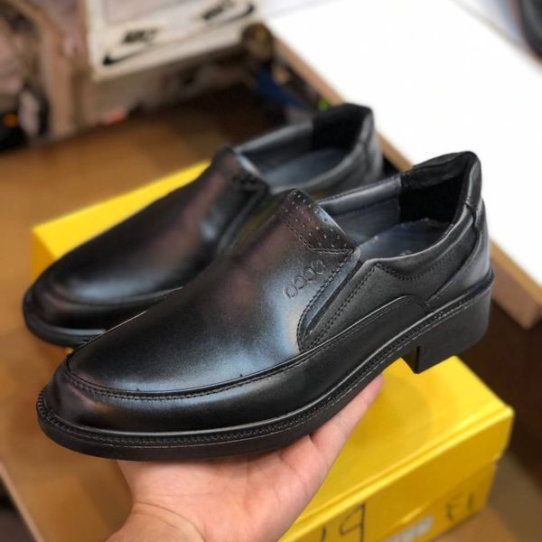 کفش چرم مردانه مجلسی صافتی مشکی برند رخشی