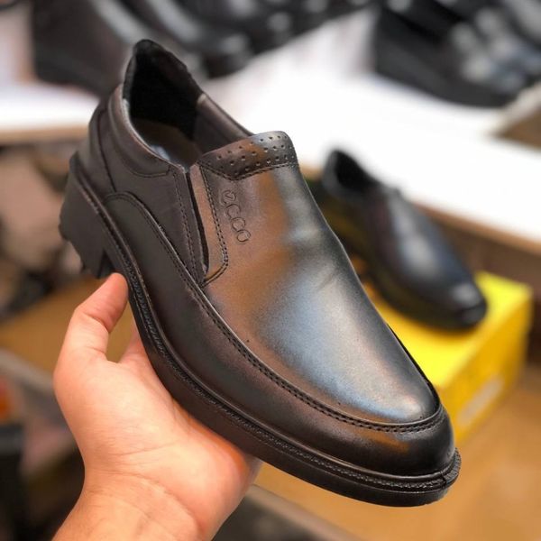 کفش چرم مردانه مجلسی صافتی مشکی برند رخشی