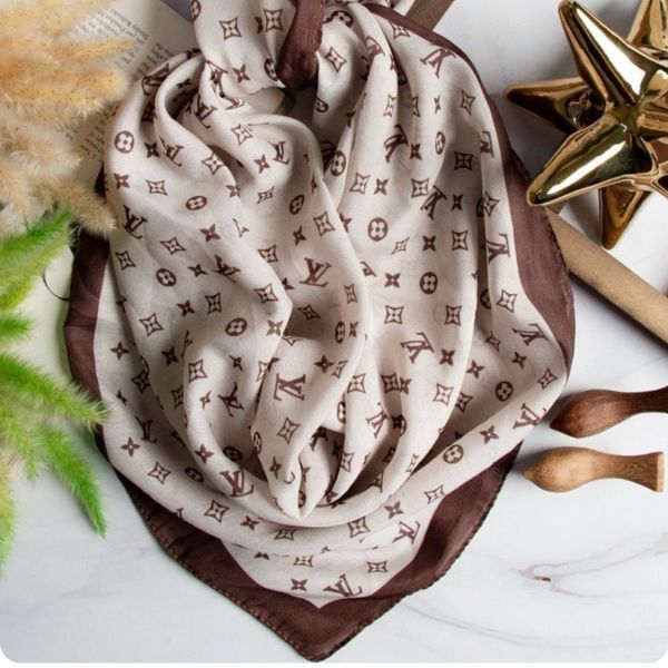 مینی اسکارف موکا طرحدار شیک طرح LV