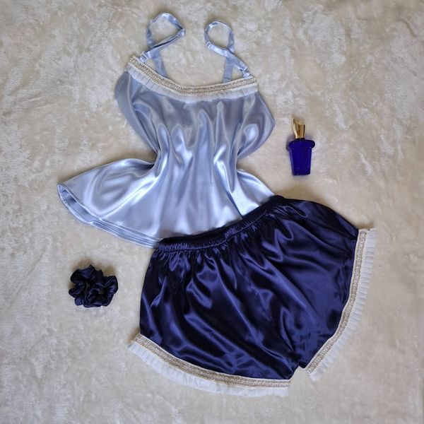 لباس خواب ساتن ابریشم زنانه مدل سلین