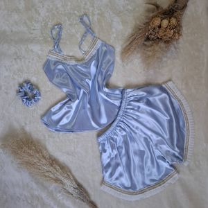 لباس خواب ساتن ابریشم زنانه مدل سلین