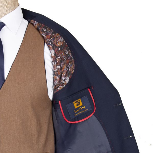 کت و شلوار سرمه‌ ای ژیله دورو مور کد 1449