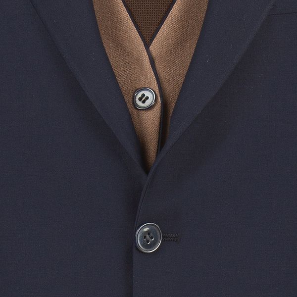 کت و شلوار سرمه‌ ای ژیله دورو مور کد 1449