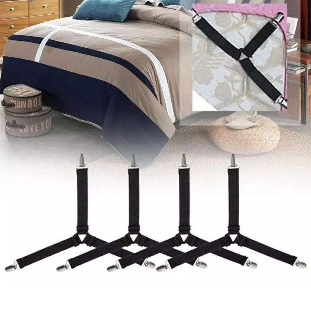 قیمت نظم‌دهنده روتختی فیکس‌بد بسته 4 عددی نگهدارنده ملحفه و کاور تخت
