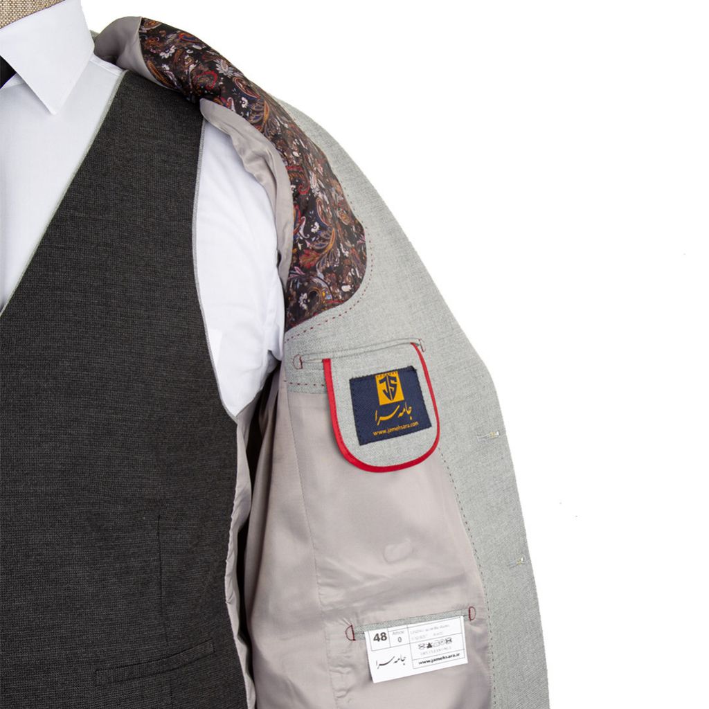 قیمت ارزان کت و شلوار طوسی ژیله دورو رکسوس 4 کد 1454