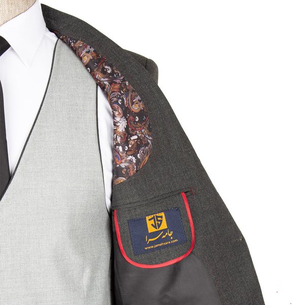 کت و شلوار خاکستری ژیله دورو رکسوس 5 کد 1455