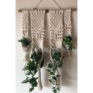 آویز گلدان مکرومه بافی لاکچری ارتیست