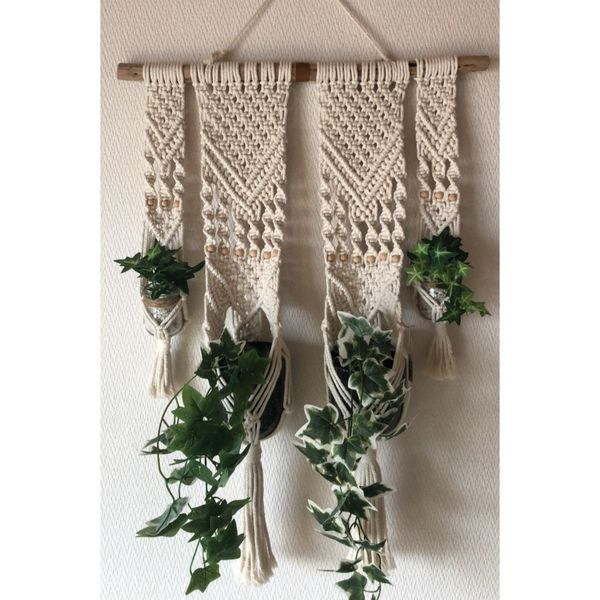 آویز گلدان مکرومه بافی لاکچری ارتیست