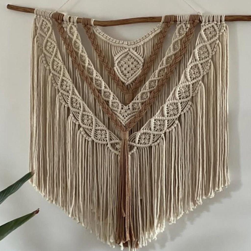 خرید اینترنتی دیواراویز دکوری مکرومه طرح سارن