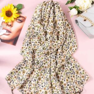 شال نخی طرحدار سبز شیک و زیبا