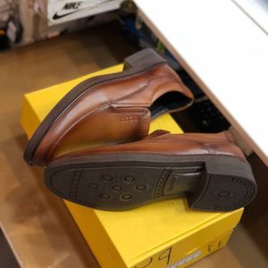 خرید انلاین کفش چرم مردانه مجلسی صافتی عسلی