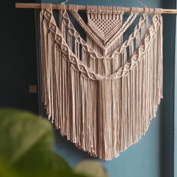 دیواراویز مکرومه دکوری طرح چکاوک