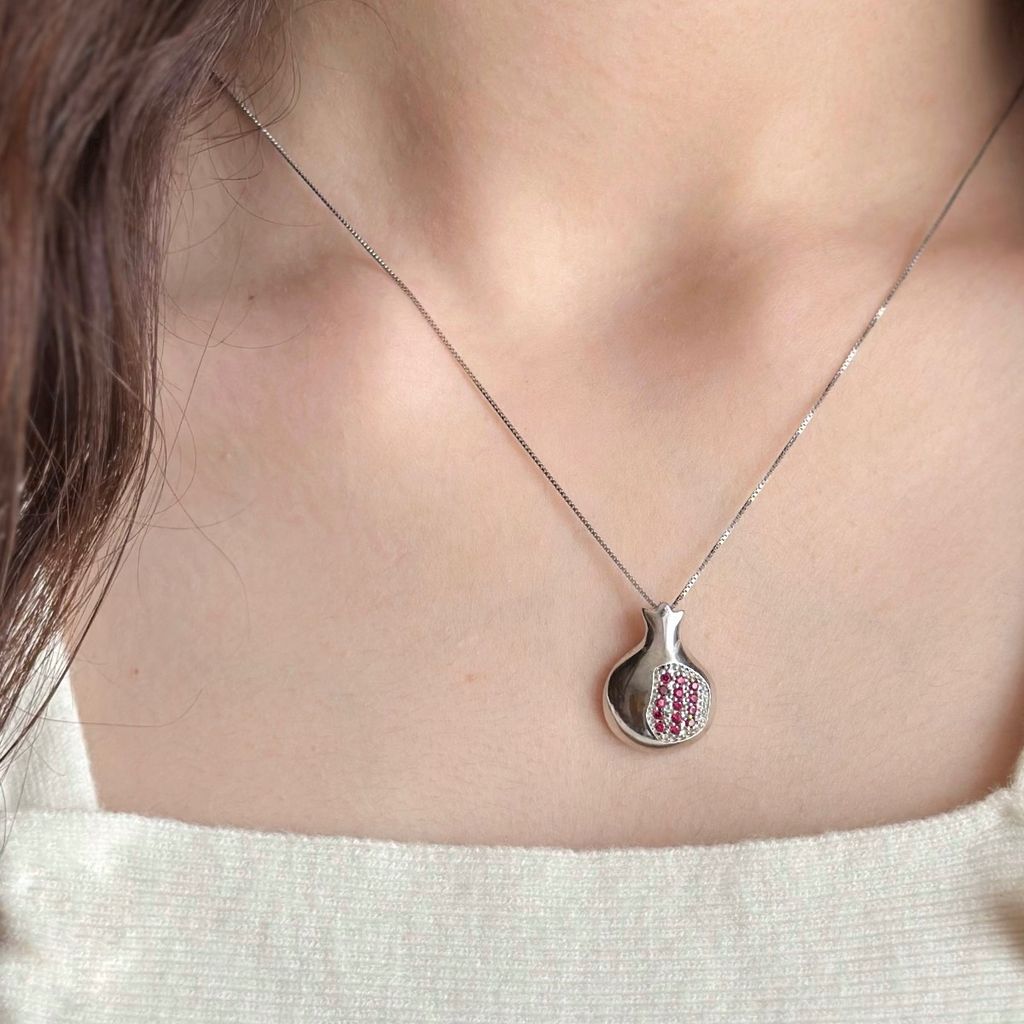 قیمت گردنبند نقره انار یلدا ♥️