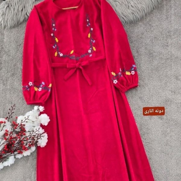 کفتان مخمل کبریتی ریز