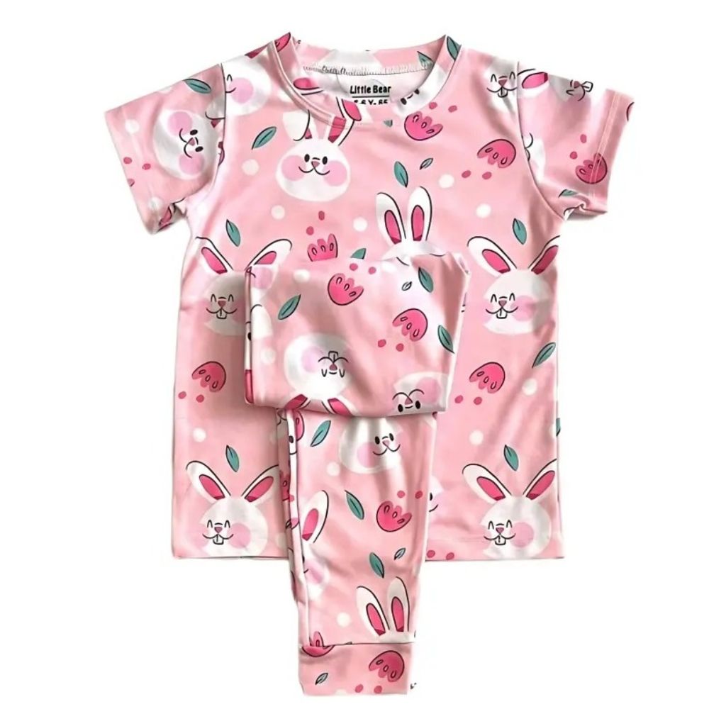 قیمت ارزان ست تیشرت و شلوار خرگوش خندان مناسب 7 تا 15 سال کد 3511