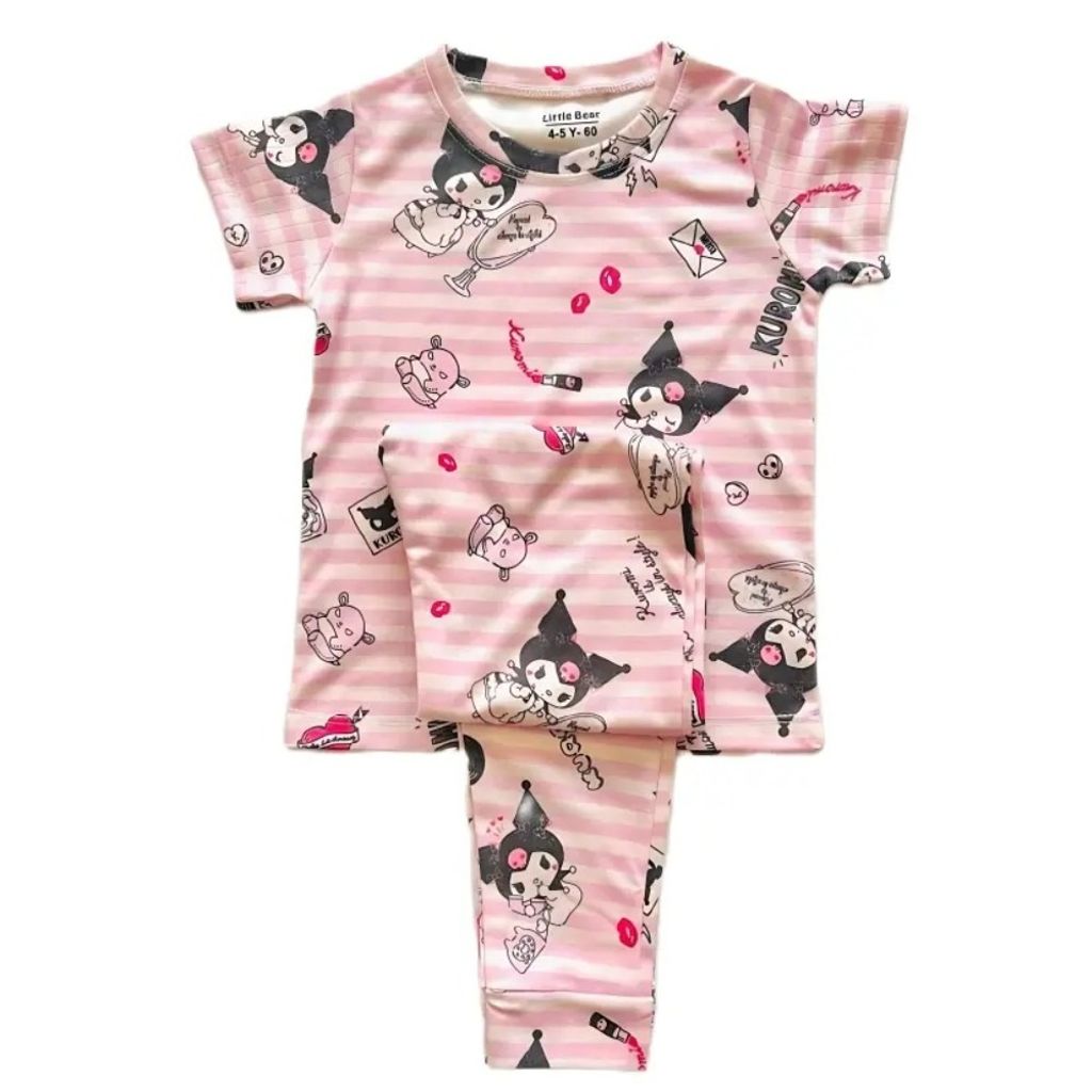 قیمت ارزان ست تیشرت و شلوار کرومی راه راه مناسب 7 تا 15 سال کد 3514