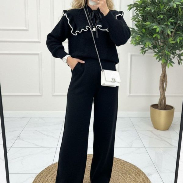 ست رز یقه ربان دار