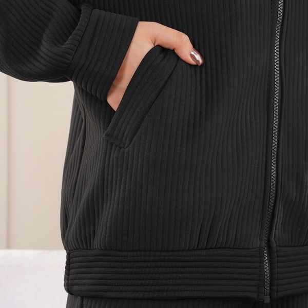 ست بامبر و شلوار مشکی پاد