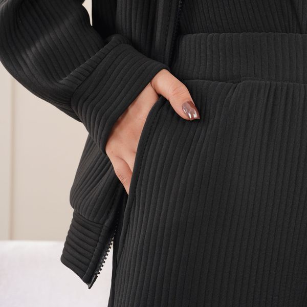 ست بامبر و شلوار مشکی پاد