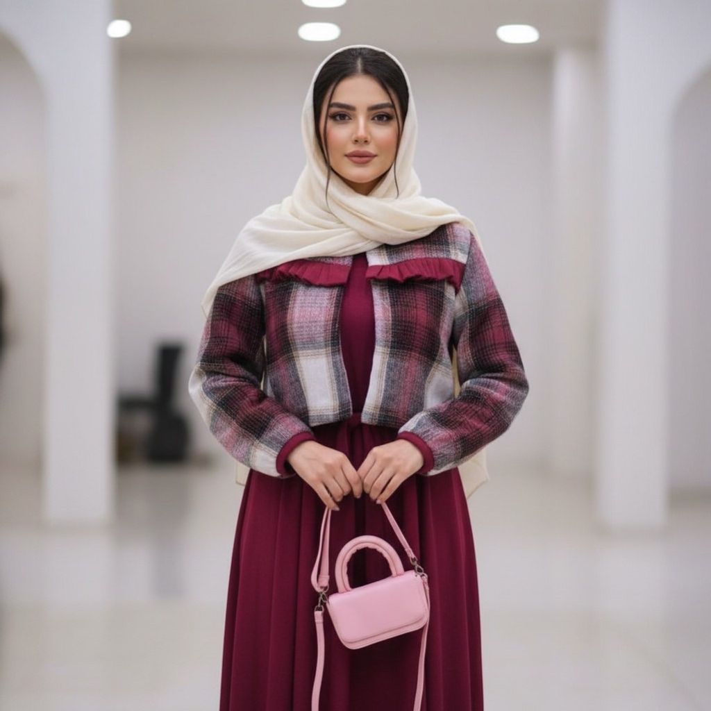 خرید اینترنتی کت سارافون مخمل کبریتی یلدایی