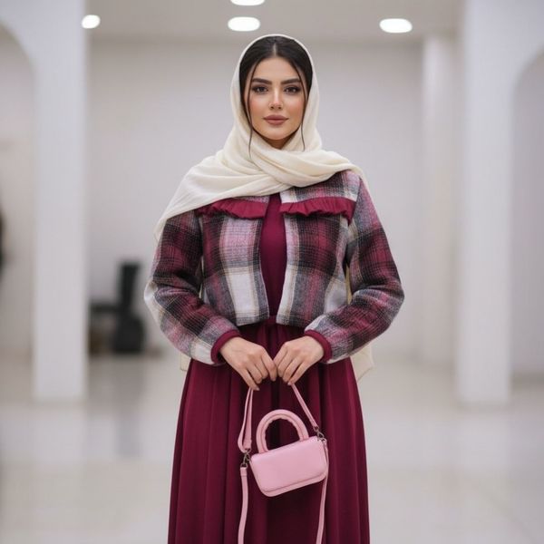 کت سارافون مخمل کبریتی یلدایی