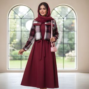 مشخصات کت سارافون مخمل کبریتی یلدایی