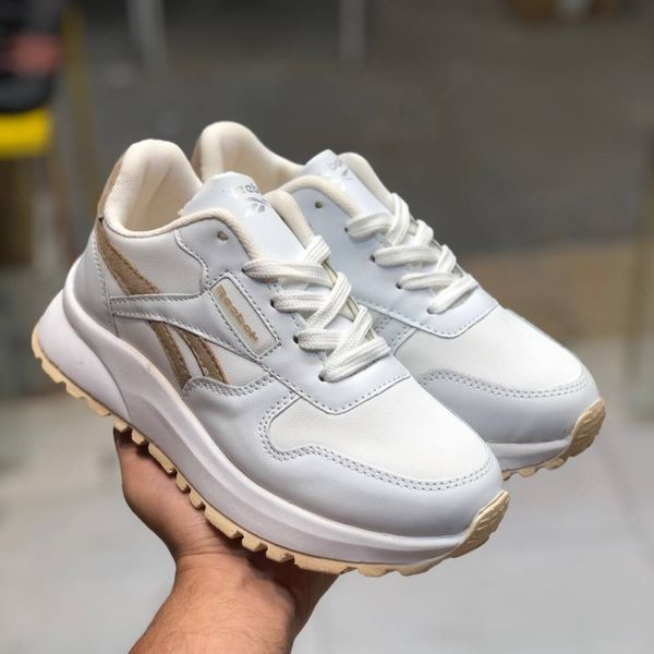 کفش چرم زنانه اسپرت مدل ریبوک سفید